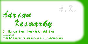 adrian kesmarky business card