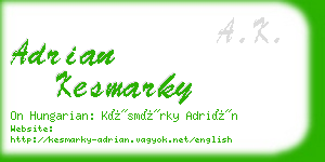 adrian kesmarky business card